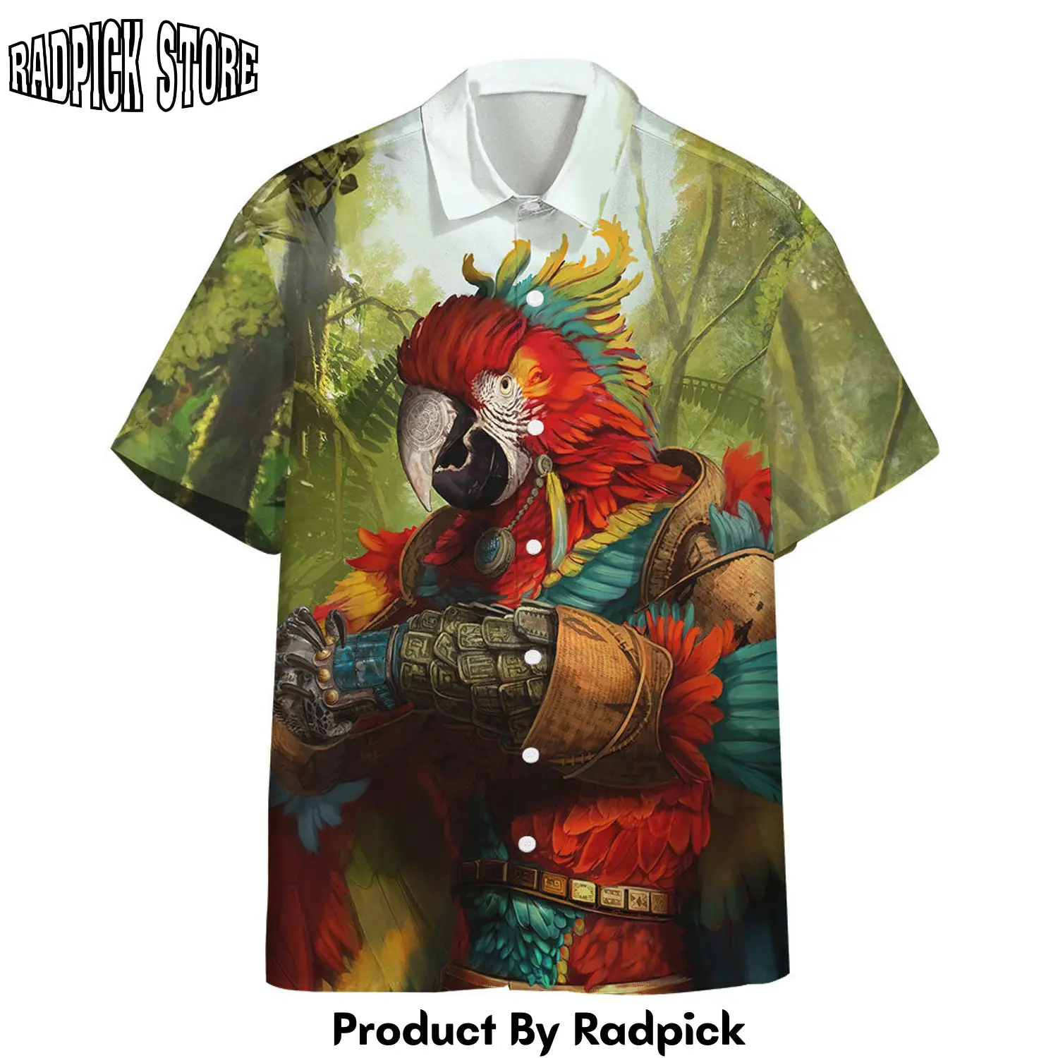 Radpick 3d majestic parrot warrior custom hawaii shirt rp292581